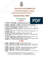Programma Summertime 2014 - Piano Di Sorrento