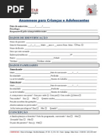 Anamnese Criança e Adolescente