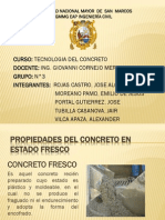 Propiedades Del Concreto Fresco