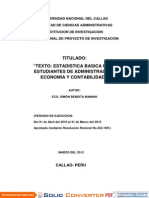 Estadistica Basica para Estudiantes de Administracion, Economia y Contabilidad