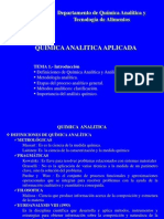 Quimica Analitica Aplicada: Departamento de Química Analítica y Tecnología de Alimentos