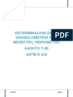 Determinacion de La Granulometria Por Medio Del Hidrometro