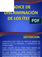 Índice de Discriminación de Los Ítems (1)
