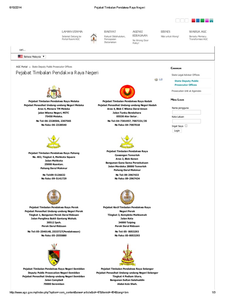 Pejabat Timbalan Pendakwa Raya Negeri Pdf