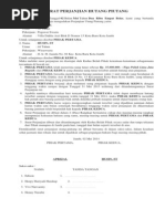 Contoh Surat Perjanjian Hutang Piutang