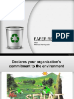 Paper Recycling: Oleh: Malinda Diah Agustin