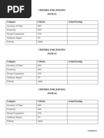 Criteria For Judging