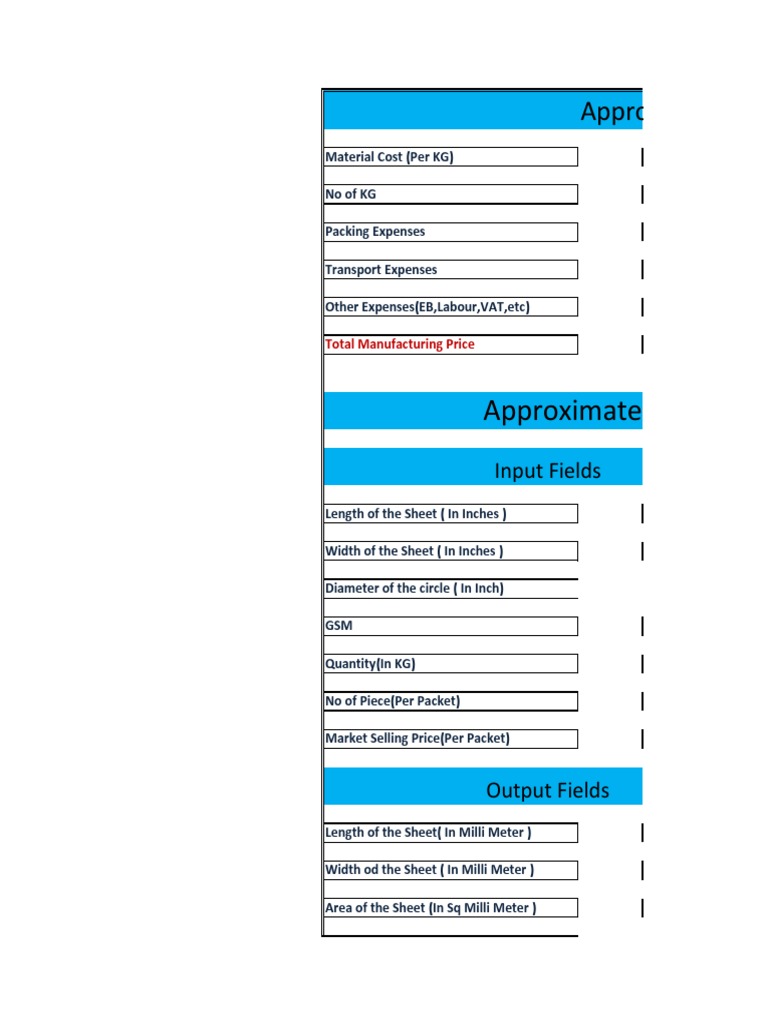 GSM Calculator Profit (Accounting) Cost Of Goods Sold