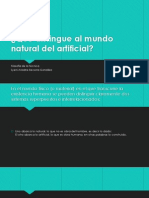 Qué Distingue Al Mundo Natural Del Artificial