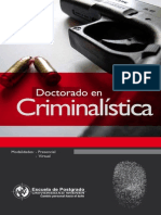 Doctorado en Criminalistica