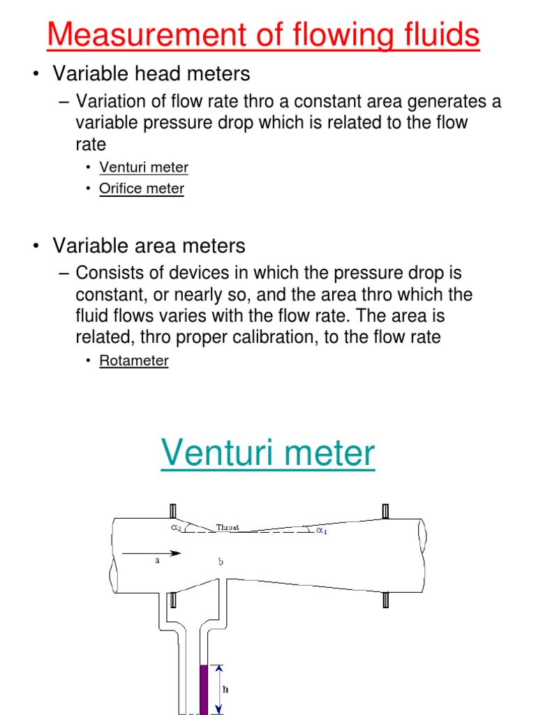 Venturi vs. Orifice Flow Meters Explained | PDF | Fluid Dynamics ...