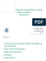 Analysis, Specification and Estimate On Road Works - Rev1