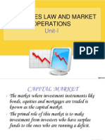 Securities Law and Market Operations: Unit-I