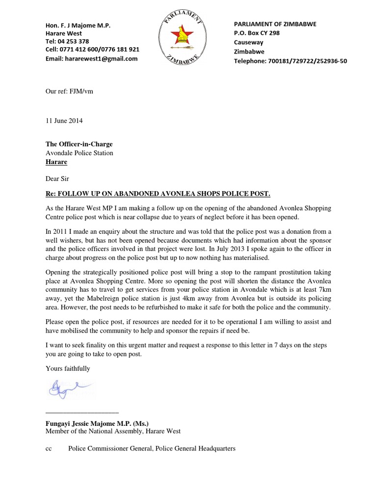 letter-to-avondale-police-officer-in-charge
