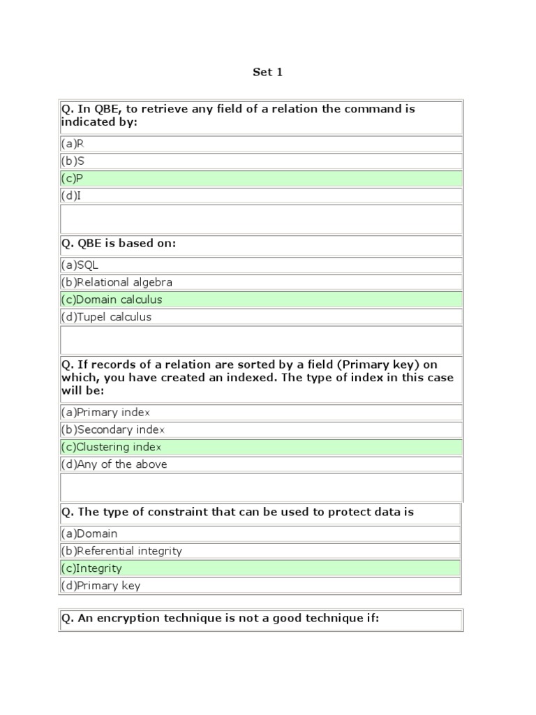 a data security in dbms provides mcq