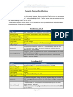 Acoustic Doppler Specs