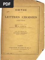 Goethe - Lettres Choisies