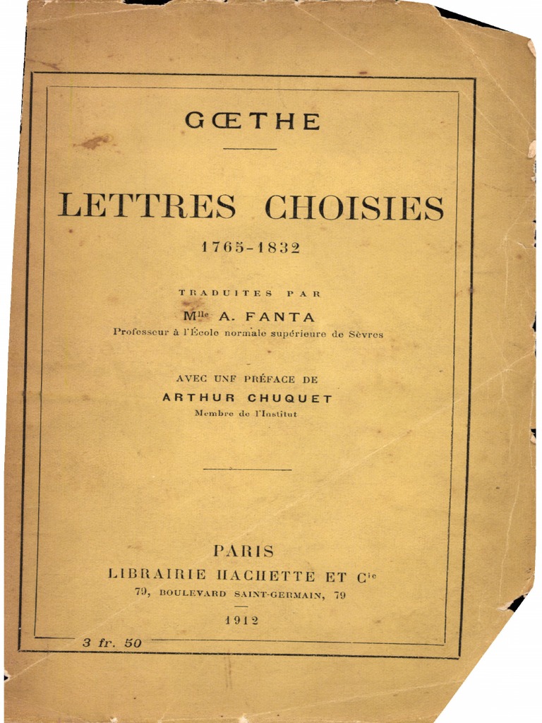 goethe lettres choisies pdf baruch spinoza traductions