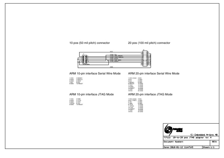 ARM JTAG 10-Pin Connector Pinout | PDF