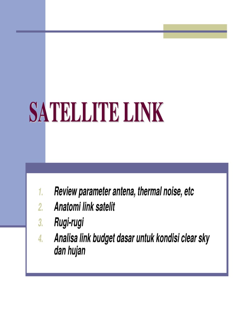 Satellite Link Budget | PDF