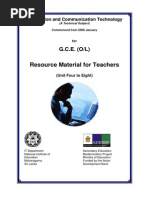 GCE O/L ICT Resource Material For teachers