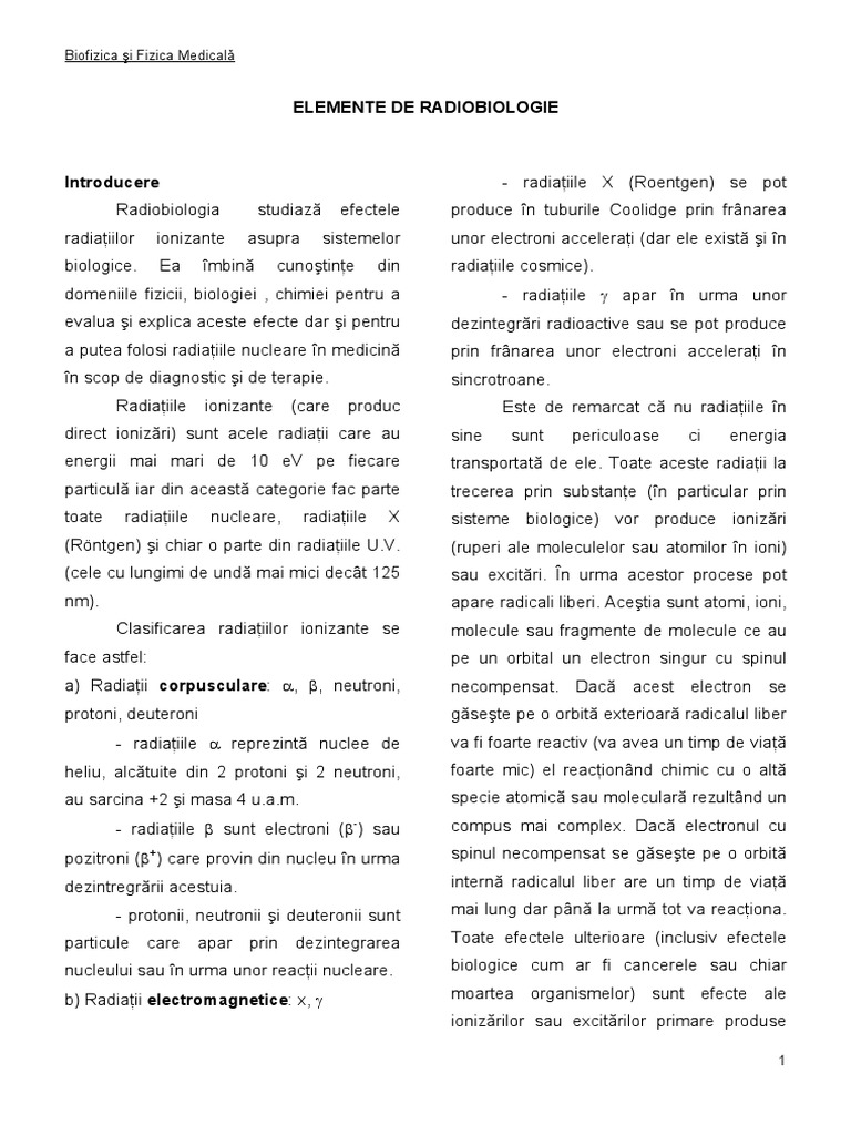 RADIOBIOLOGIE | PDF
