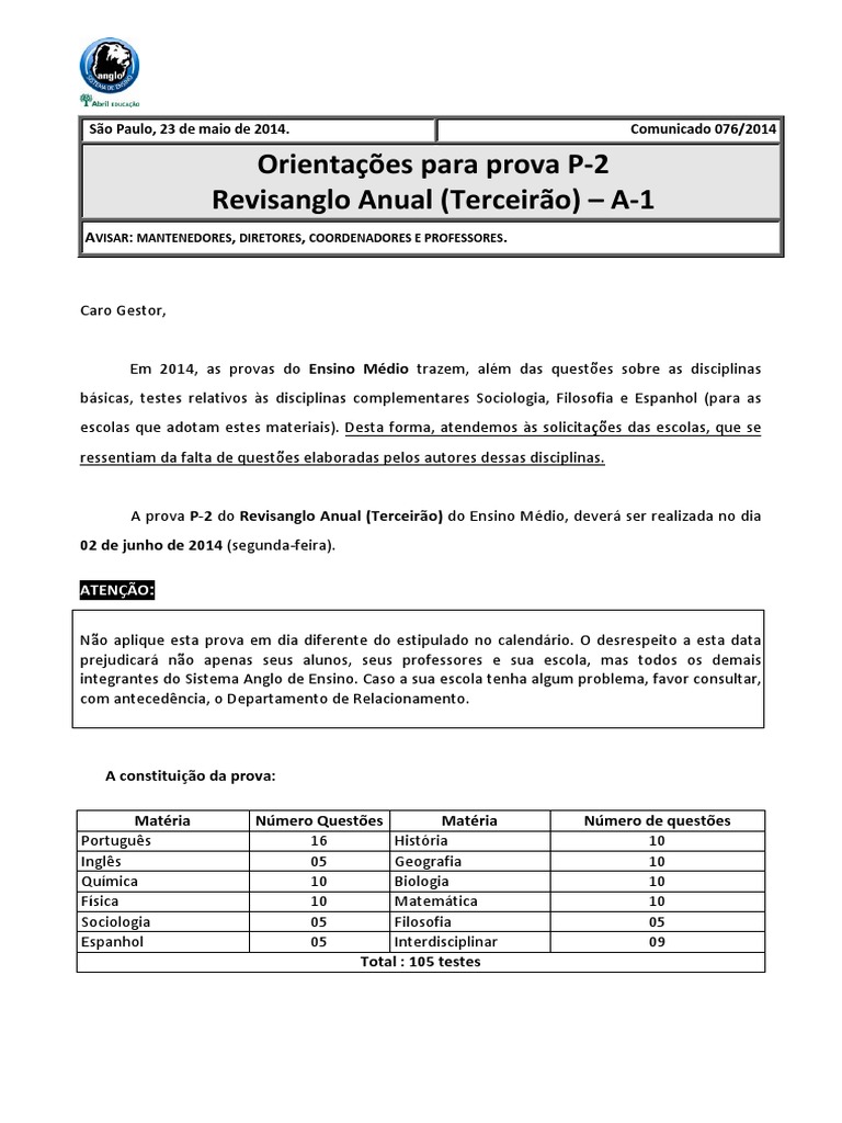 Apostila Anglo 3 Ano Ensino Fundamental Respostas