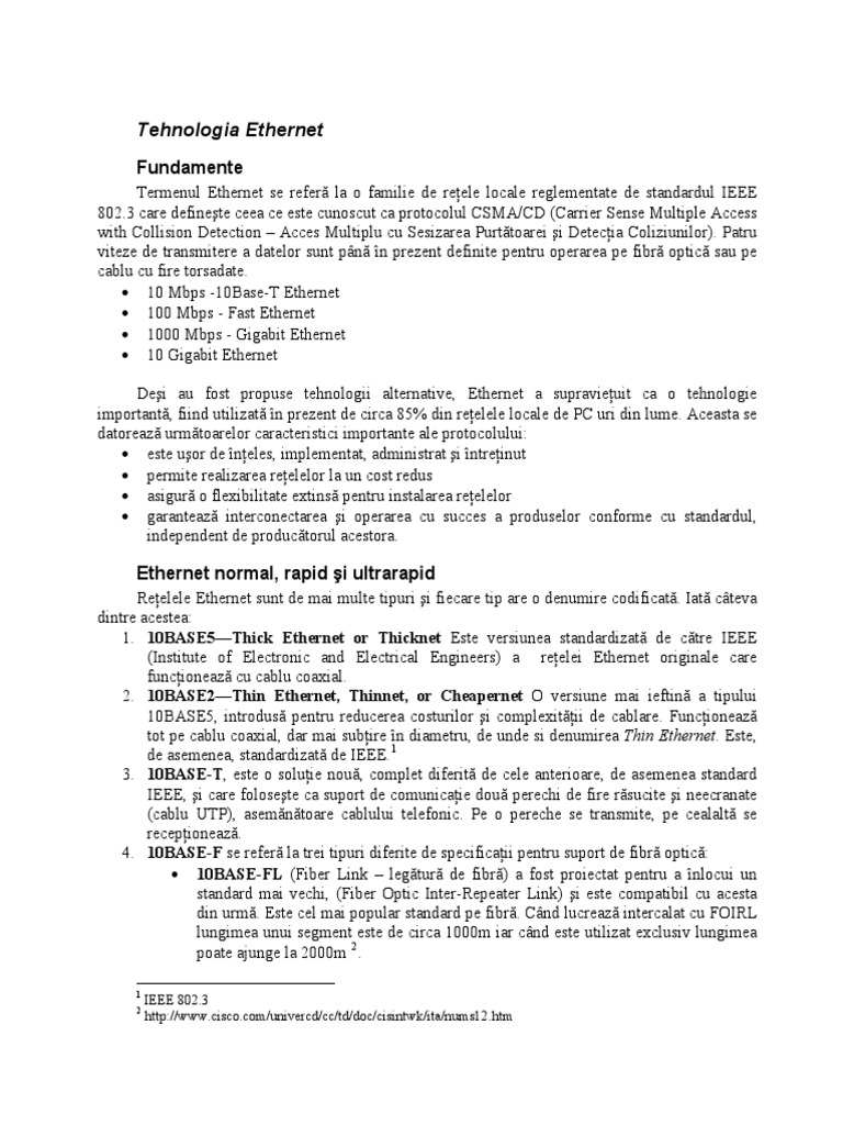 Protocolul Eth Si TCP-IP | PDF