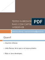 Testes in-browser Em Railscom Capybarae Webdriver