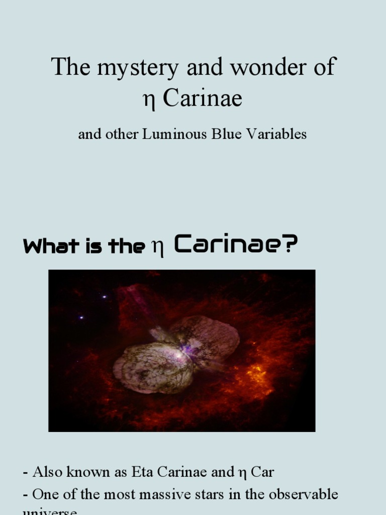 Eta Carinae: Massive Star's Future Hypernova | PDF