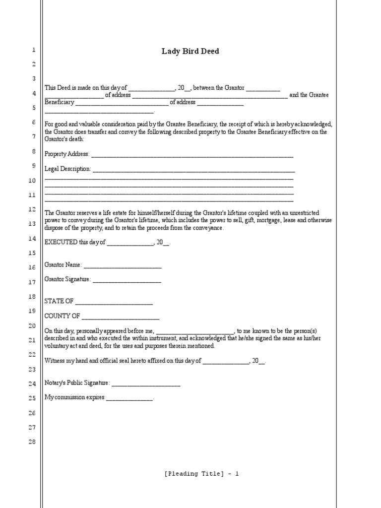 Free Printable Lady Bird Deed Form Printable Forms Free Online Free Printable Lady Bird Deed Form Printable Forms Free Online