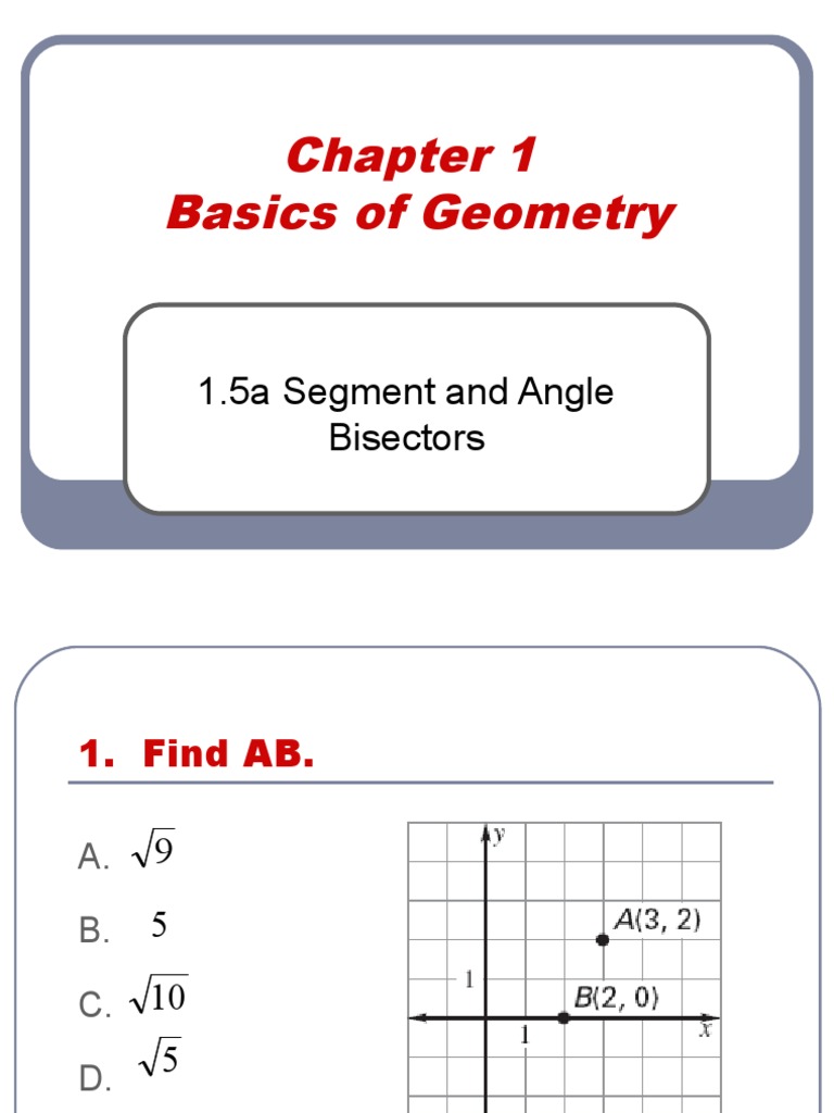 579 - Lesson 1.5a Segment and Angle Bisectors | PDF | Geometry ...