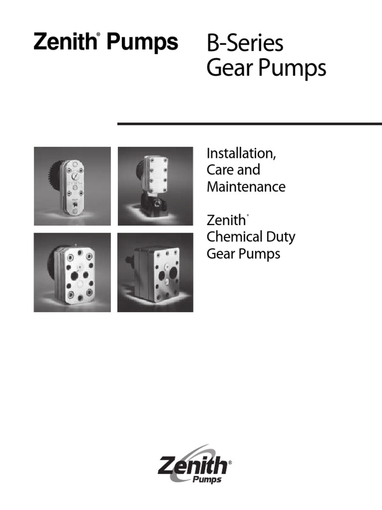 Zenith Pumps BSeries Gear Pumps PDF Pump Gear
