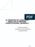 Historia Del Principio de Legalidad en La Legislacion Española