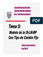 Tema 5 Modelo de La Is LM BP Con Tipo de Cambio Fijo