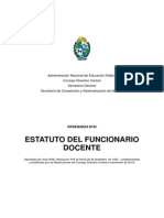 Estatuto Del Funcionario Docente