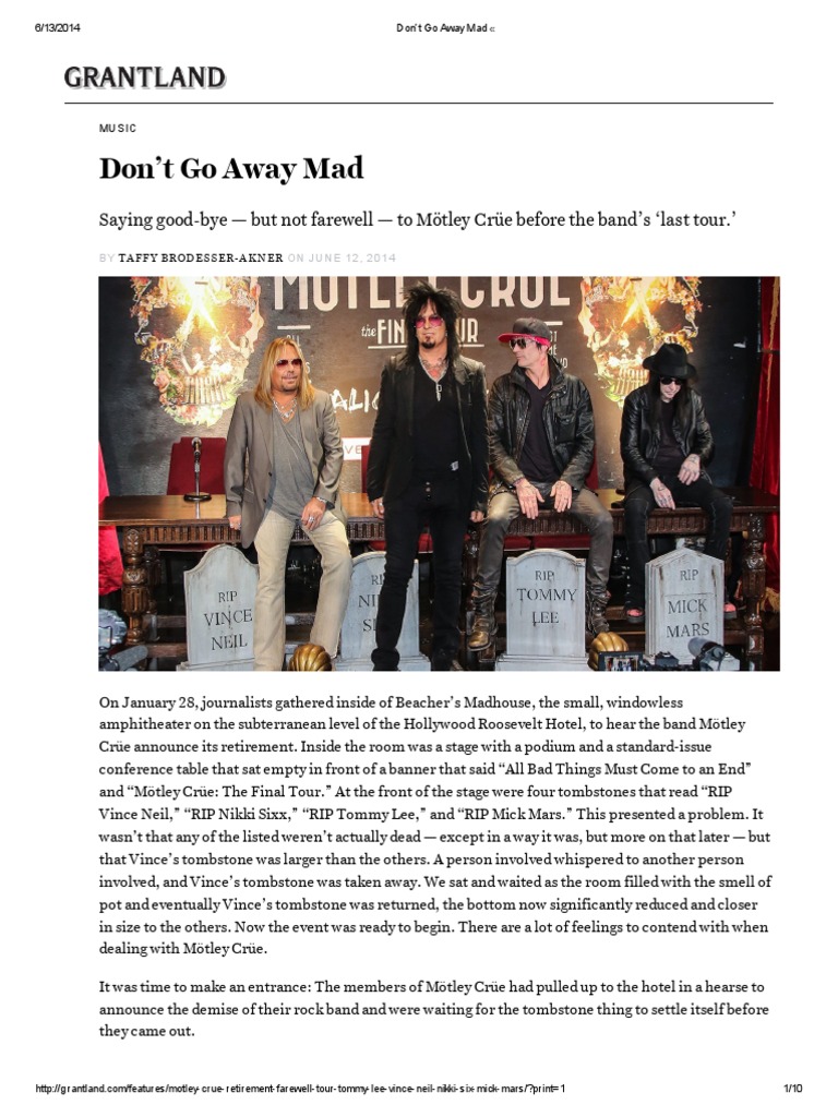 Don T Go Away Mad Pdf Leisure Entertainment General