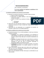 Guía de Psicopatología Atencion Conciencia Memoria