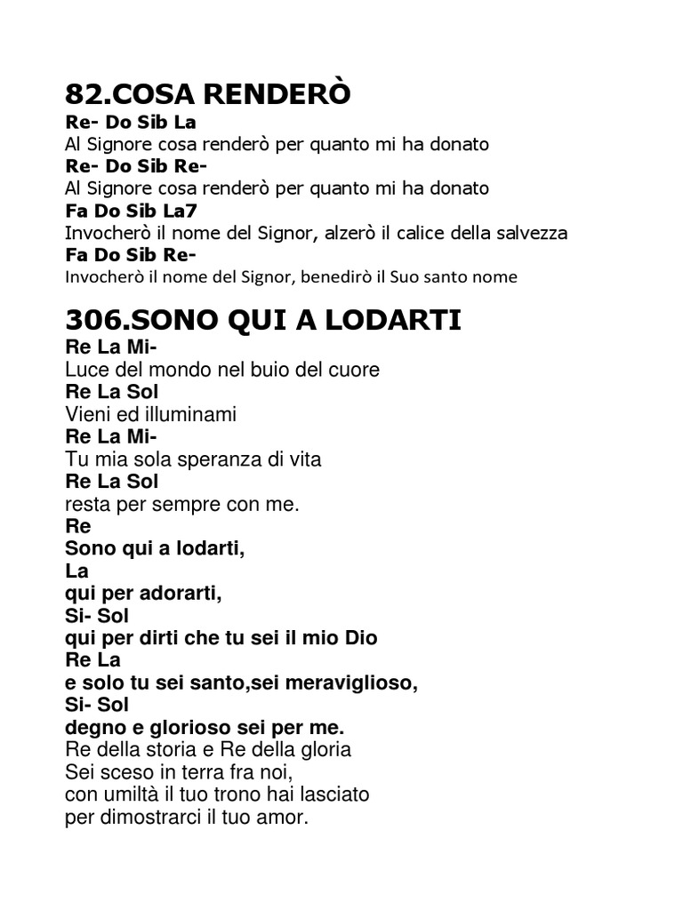 Che Cosa Renderò Al Signore Per Quanto Mi Ha Dato
