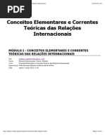 Conceitos Elementares e Correntes Teóricas Das Relações Internacionais