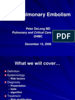 Acute Pulmonary Embolism Diagnosis and Treatment