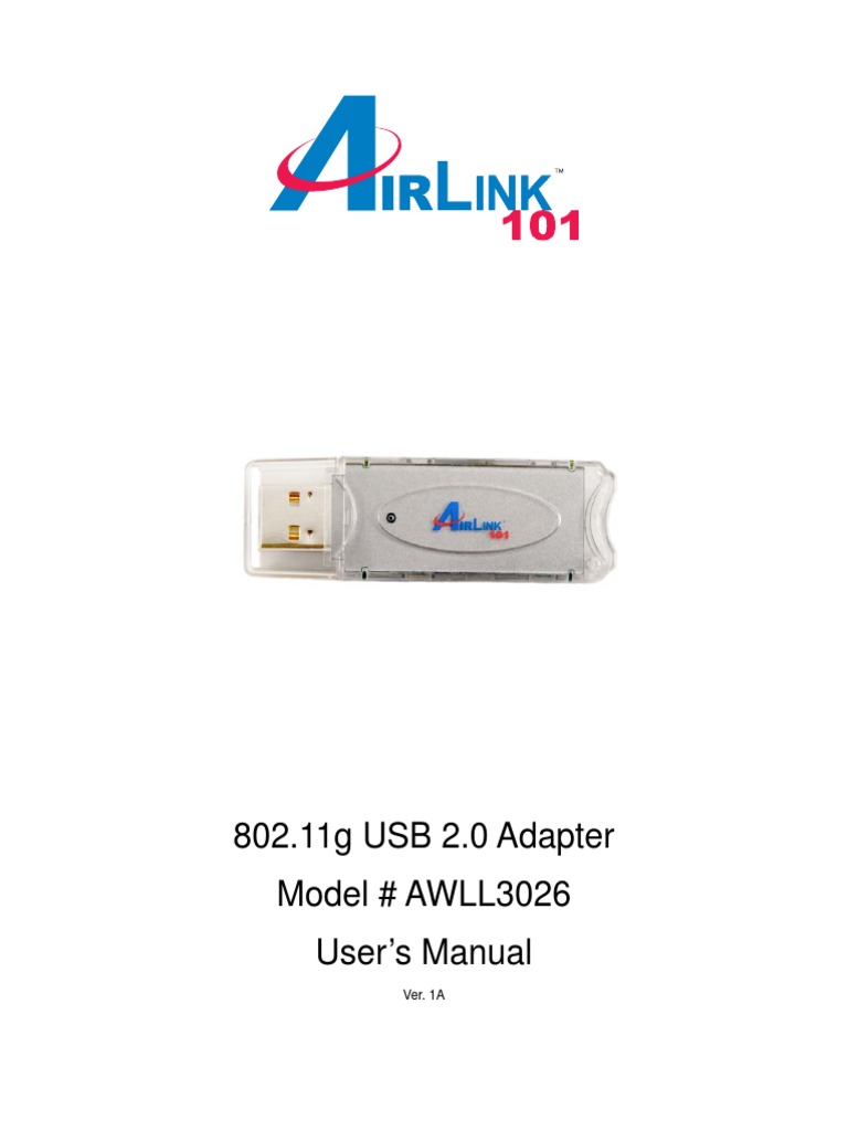 Airlink AWLL3026 User's Manual | Wireless Lan | Wireless Access Point