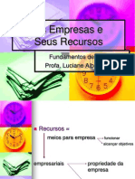 As Empresas e Seus Recursos