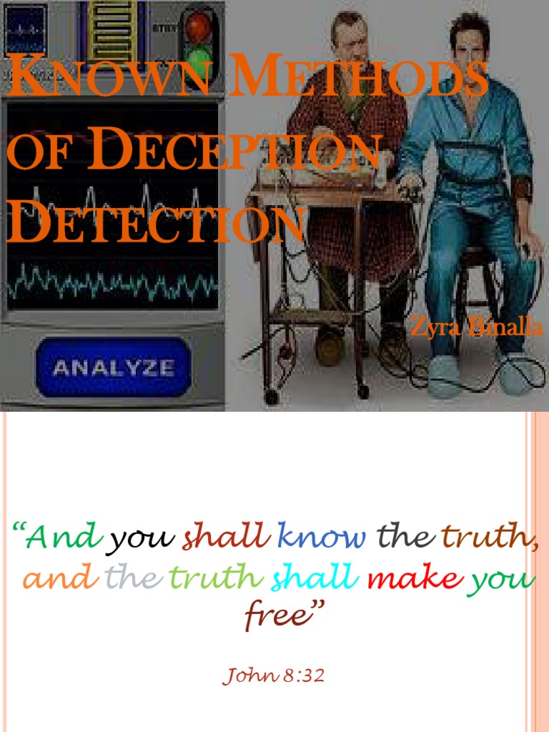 Known Methods of Deception Detection Hypnosis Polygraph