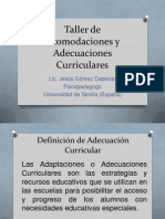 Taller de Acomodaciones y Adecuaciones Curriculares