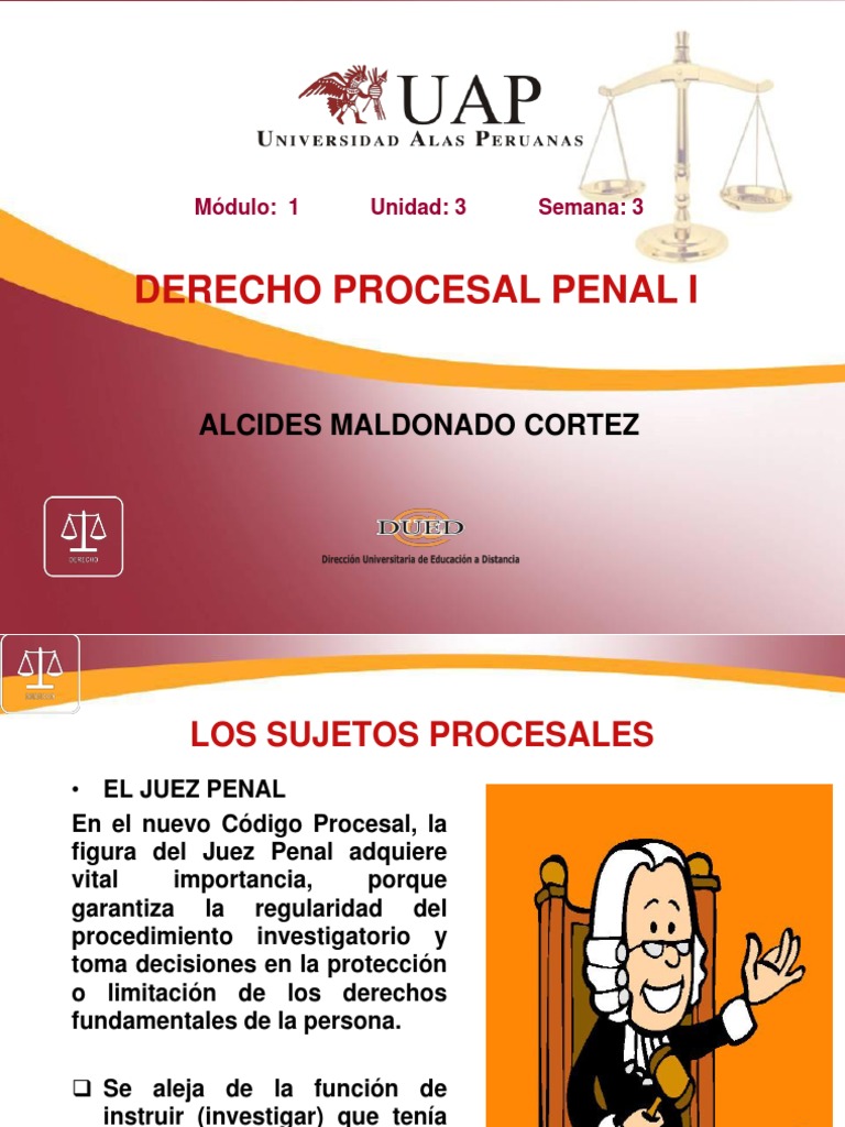 3 TERCERA SEMANA - Los Sujetos Procesales | PDF | Procedimiento ...