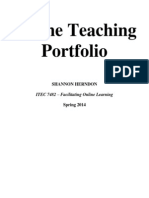 Itec 7482 Online Teaching Portfolio - Herndon