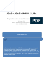 Asas - Asas Hukum Islam