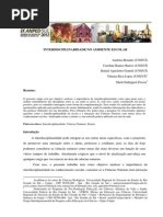 Interdisciplinaridade No Ambiente Escolar