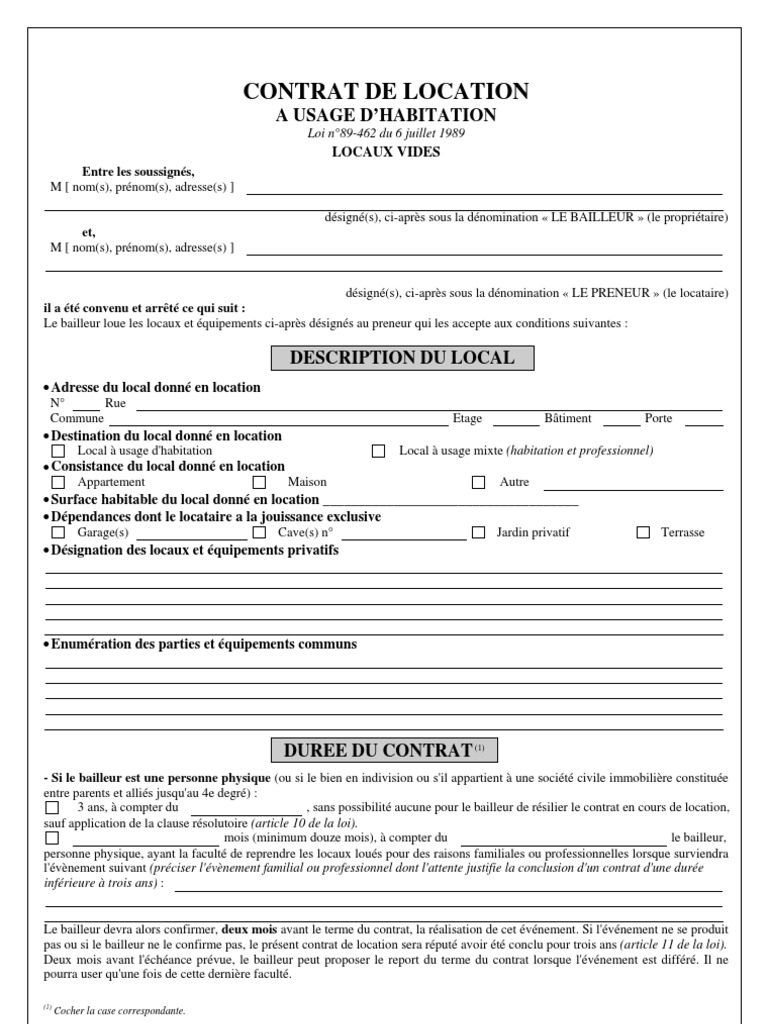 Kit Location Habitation Vide Weber Pdf Gratuit Contrat De Location Pour Locaux Vides | siapp.cuaed.unam.mx